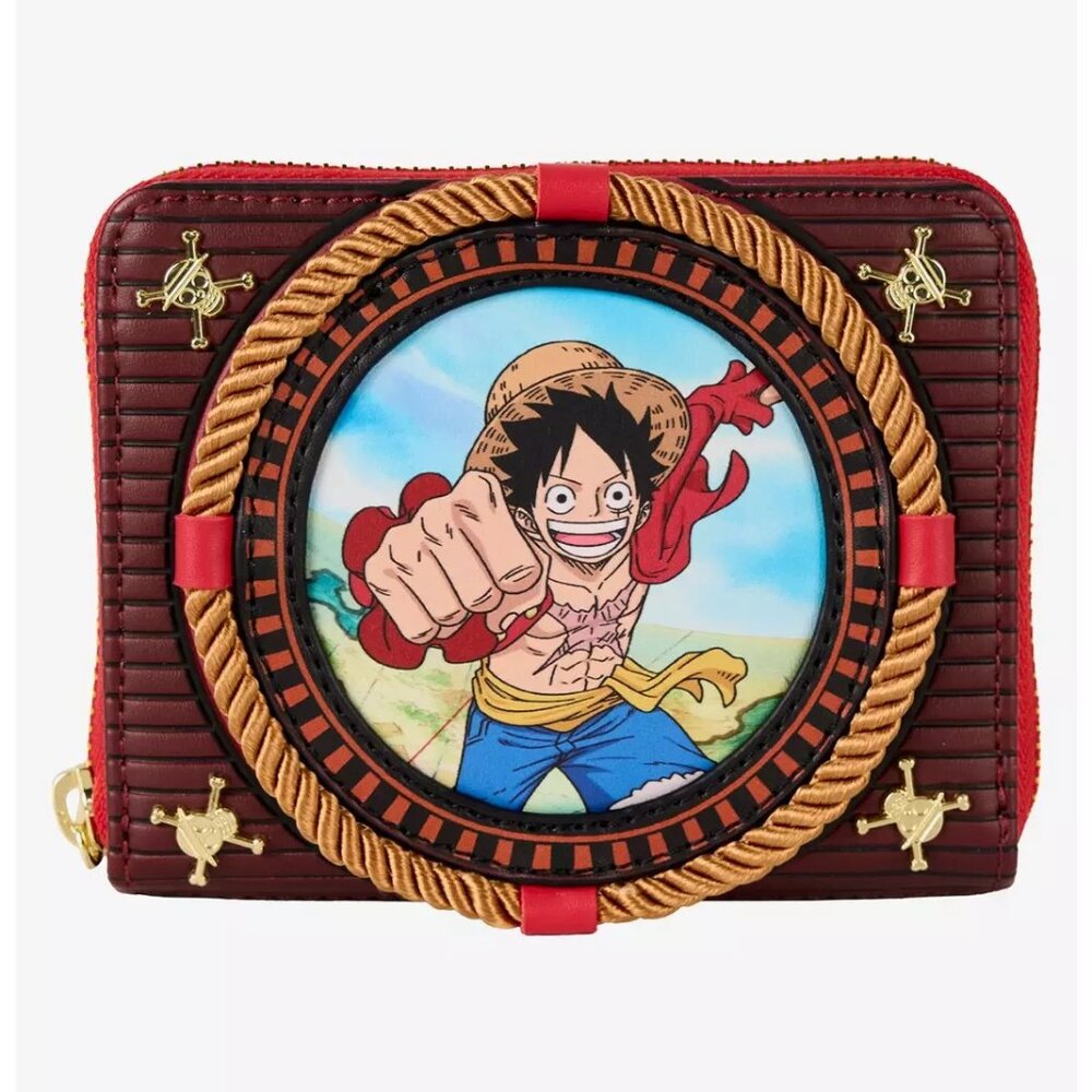 NWT Loungefly One Piece Monkey D. Luffy Zip‑Around Wallet